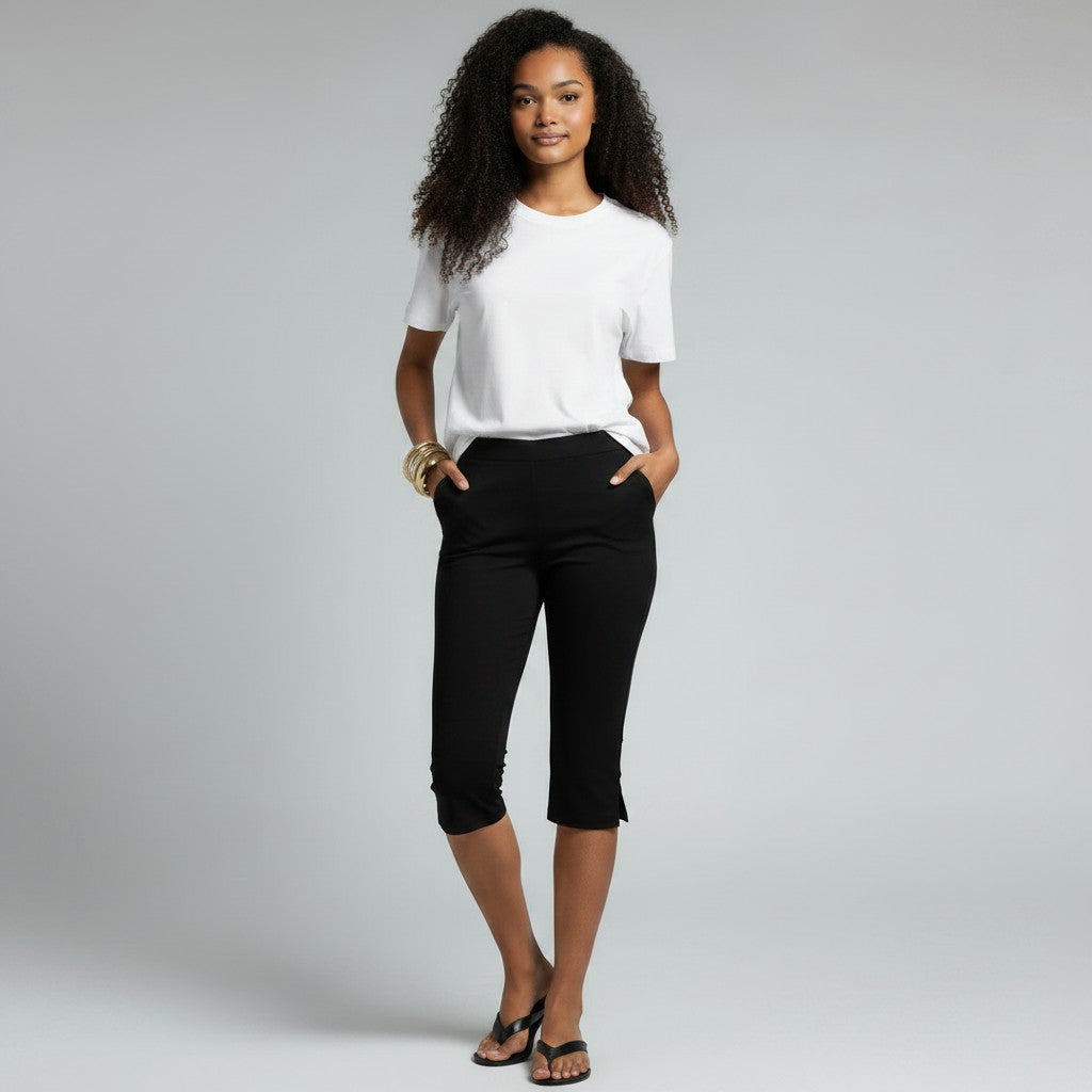 Pantacourt femme incontournable – Pantalon capri confortable et tendance