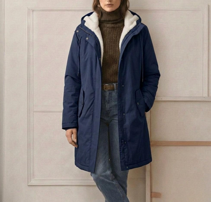 Women's Weather-Resistant Hooded Coat - Warm and Protective