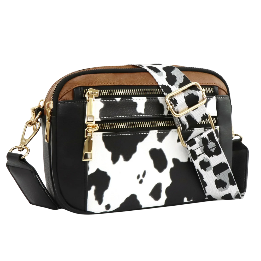 Refined Leather Shoulder Bag for Women – Mini Zip Bag to Wear on Shoulder