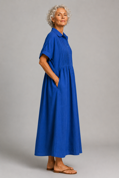 Robe d'ete femme fluide a manches courtes - Legere et elegante