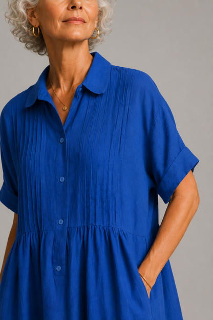 Robe d'ete femme fluide a manches courtes - Legere et elegante