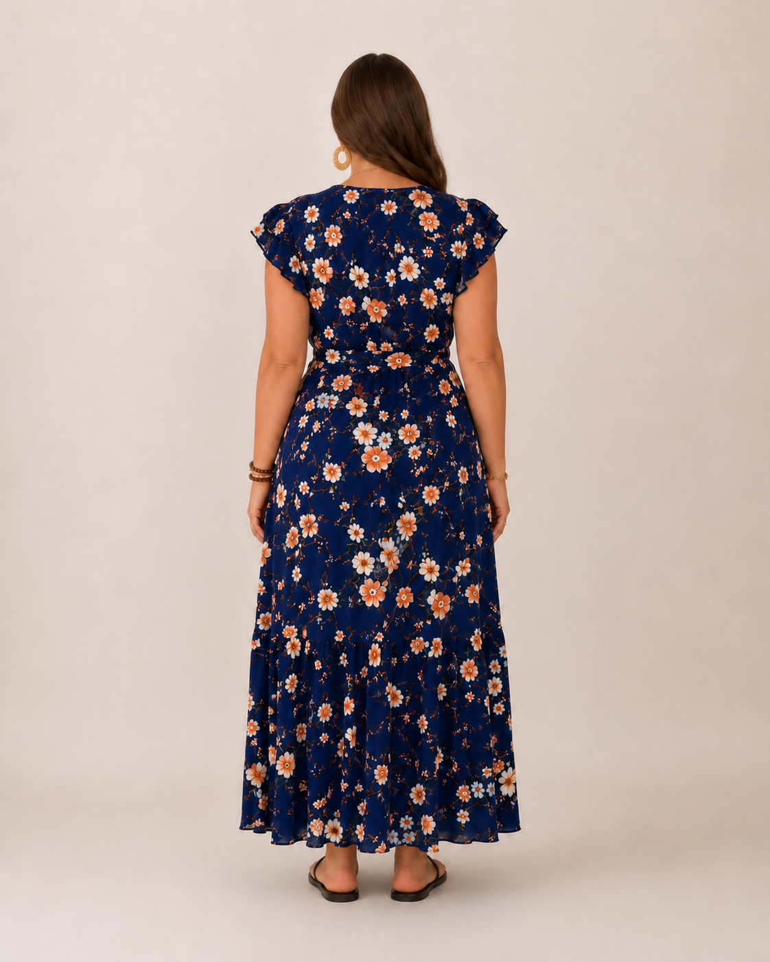 Women's floral maxi wrap dress - Flattering and feminine
