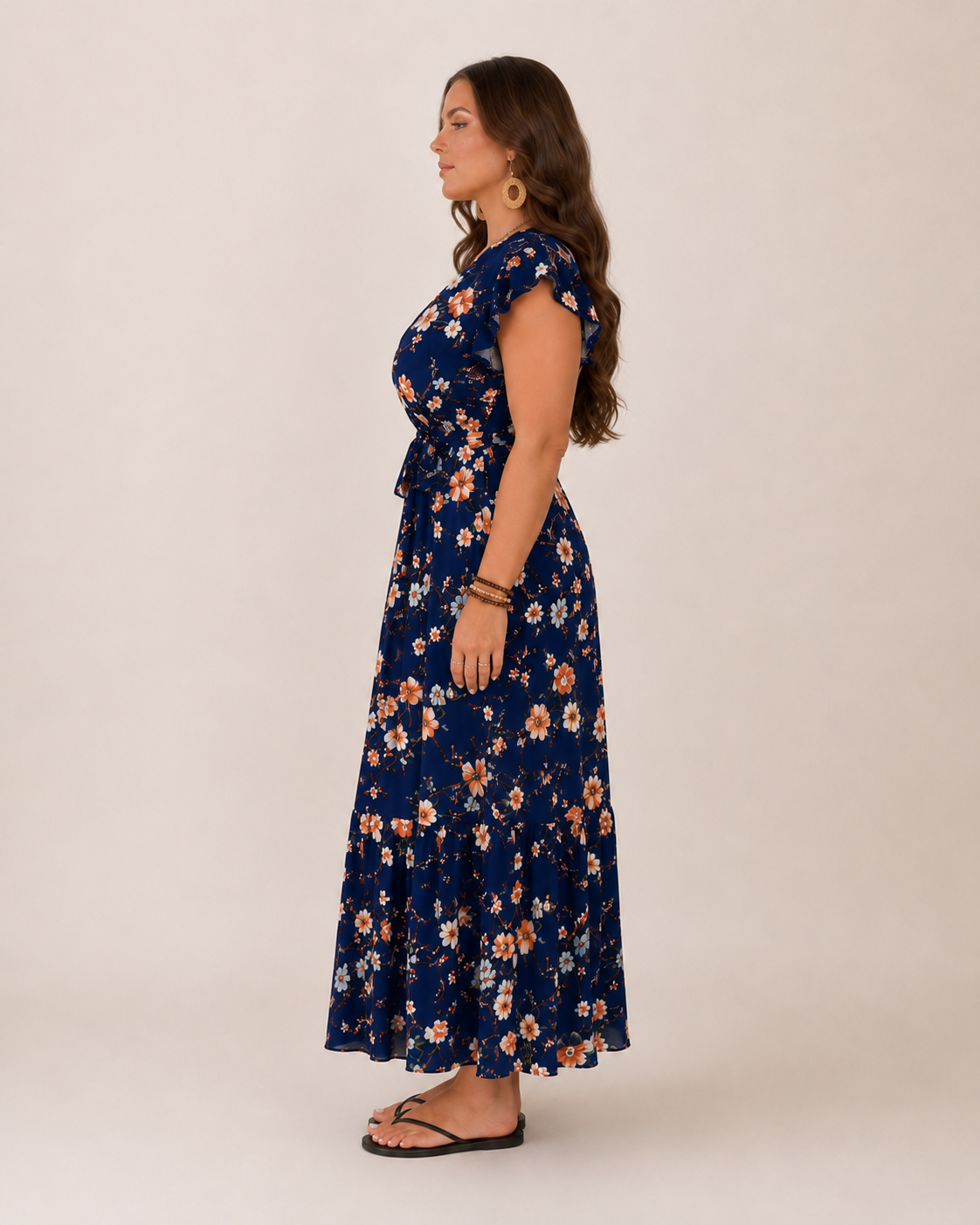 Women's floral maxi wrap dress - Flattering and feminine