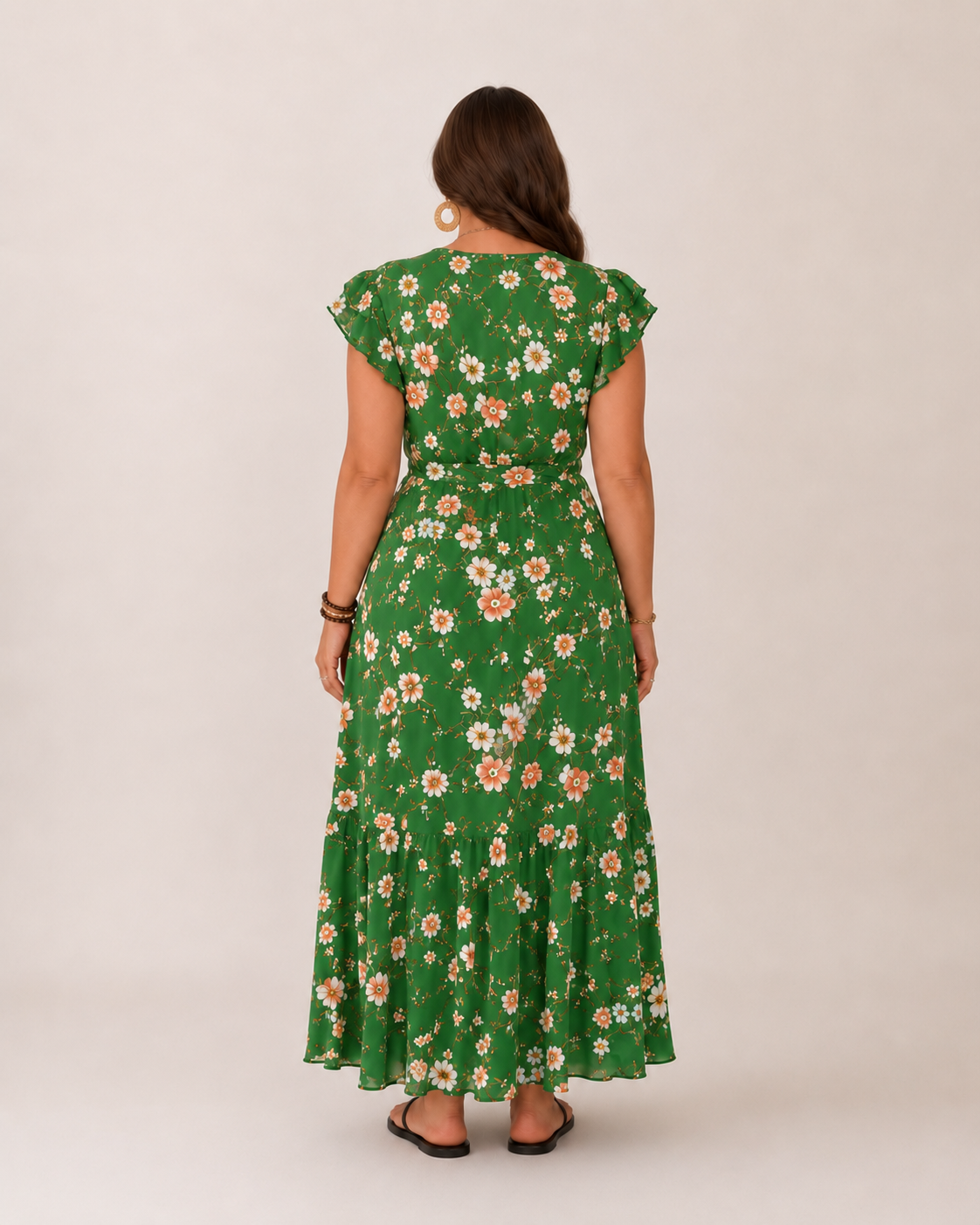 Women's floral maxi wrap dress - Flattering and feminine