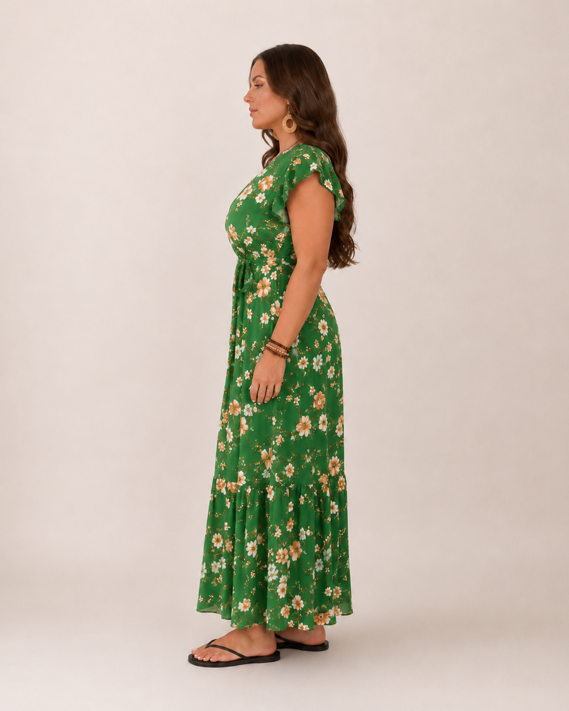 Women's floral maxi wrap dress - Flattering and feminine