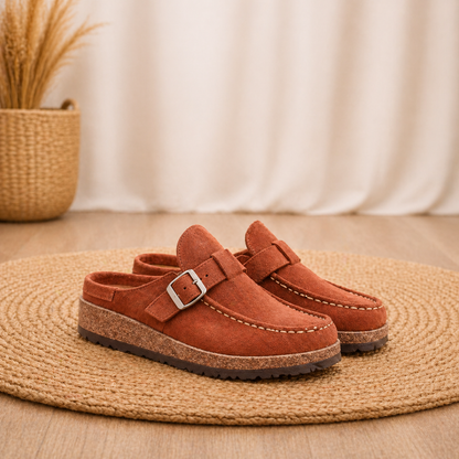 Women's buckle mule moccasins - Comfortable and modern