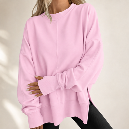 Top oversize da donna con scollo rotondo - Morbido e moderno