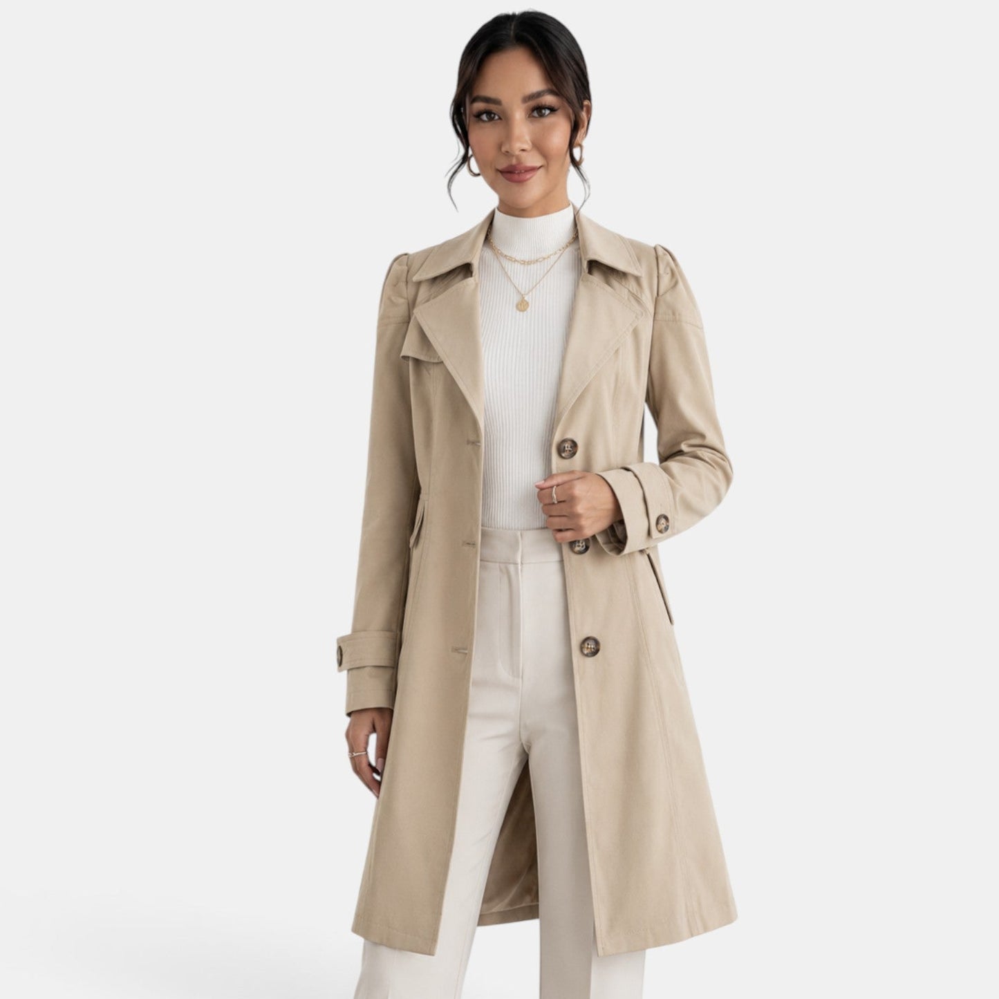 Elegant and timeless women's trench coat – Chic, urban, and refined style