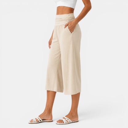 Pantalón capri para mujer estilo yoga - Cómodo y desenfadado