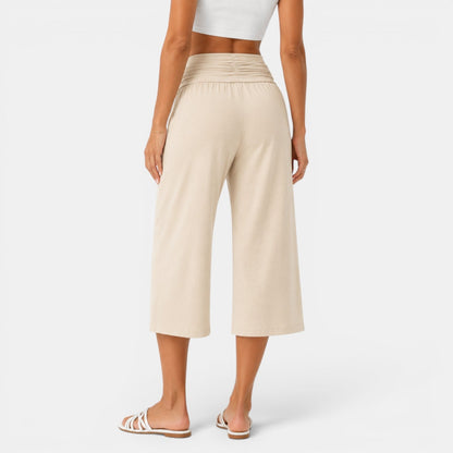 Pantalón capri para mujer estilo yoga - Cómodo y desenfadado