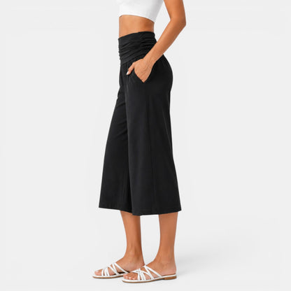 Pantalón capri para mujer estilo yoga - Cómodo y desenfadado