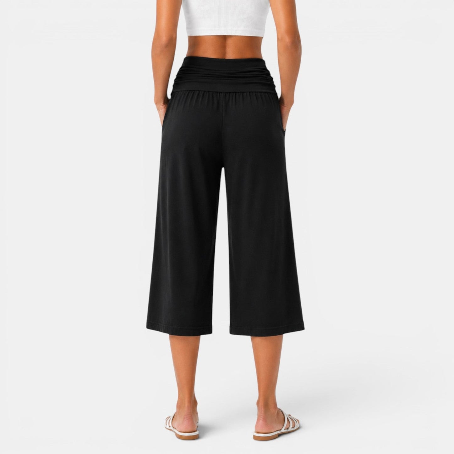 Pantalón capri para mujer estilo yoga - Cómodo y desenfadado