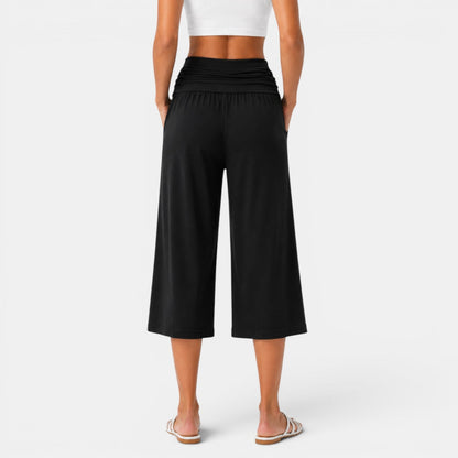 Pantalón capri para mujer estilo yoga - Cómodo y desenfadado