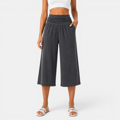Pantalón capri para mujer estilo yoga - Cómodo y desenfadado