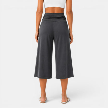 Pantalón capri para mujer estilo yoga - Cómodo y desenfadado