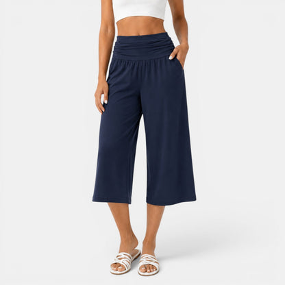 Pantalón capri para mujer estilo yoga - Cómodo y desenfadado