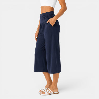 Pantalón capri para mujer estilo yoga - Cómodo y desenfadado