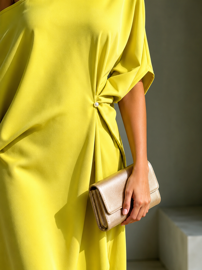 Robe asymetrique femme elegante - Fluide et lumineuse