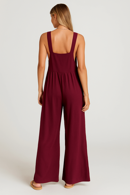 Salopette femme en melange de coton - Decontractee et confortable