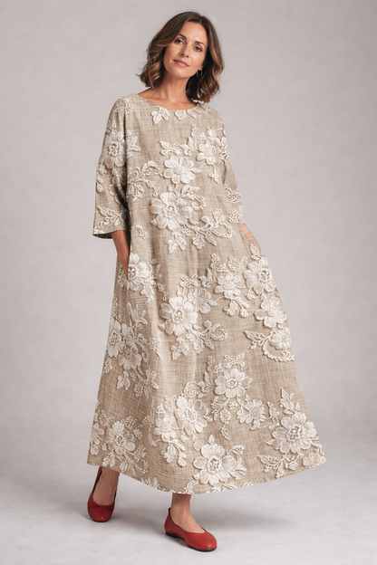 Abito maxi stampato donna – Elegante e fluido