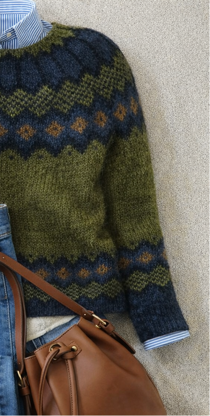 Jersey de punto nórdico para mujer - Cálido y tradicional