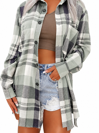 Chemise femme d'été manches longues légère et fluide