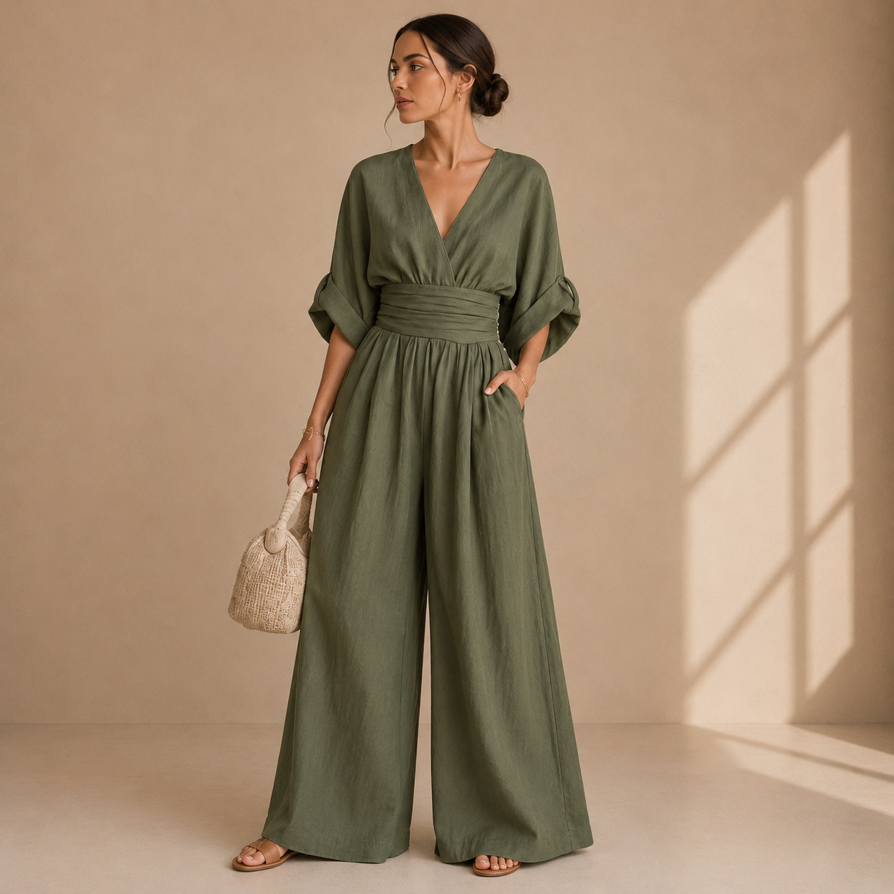 Elegant women's jumpsuit with a flowing cut - Chic and flattering