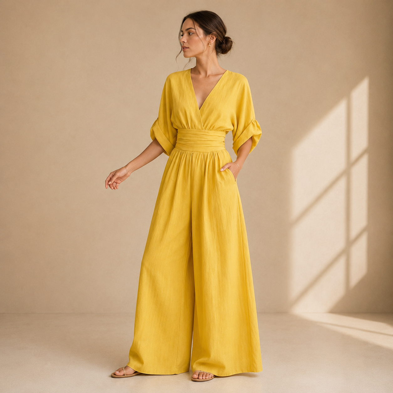 Elegant women's jumpsuit with a flowing cut - Chic and flattering
