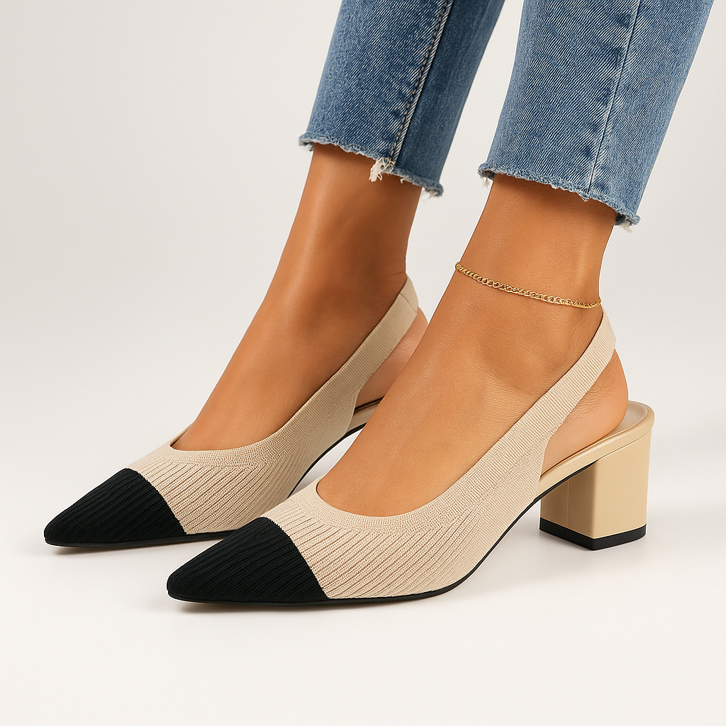 Chaussures femme à bout pointu – Talon carré stable et chic