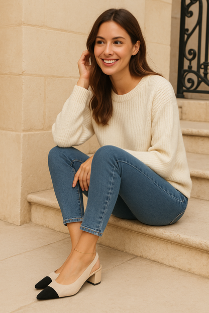 Chaussures femme à bout pointu – Talon carré stable et chic