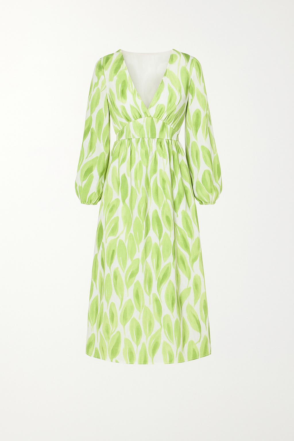 Robe Midi Élégante à Imprimé Feuilles Femme – Légère, Polyvalente, Féminine