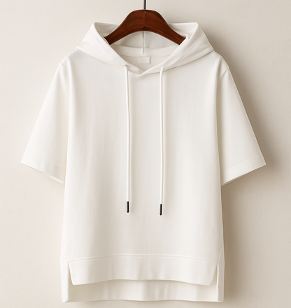 Women's short-sleeve hoodie - Light and casual