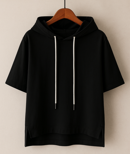 Women's short-sleeve hoodie - Light and casual