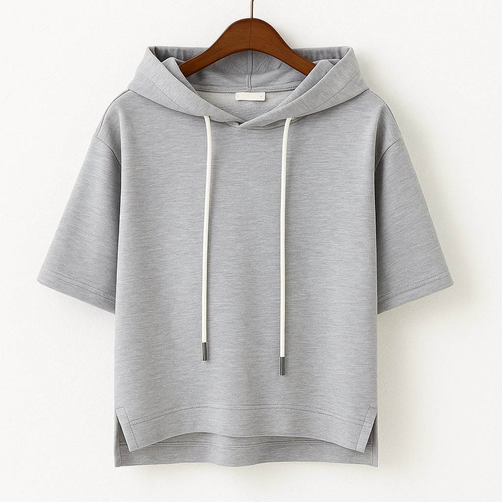 Women's short-sleeve hoodie - Light and casual