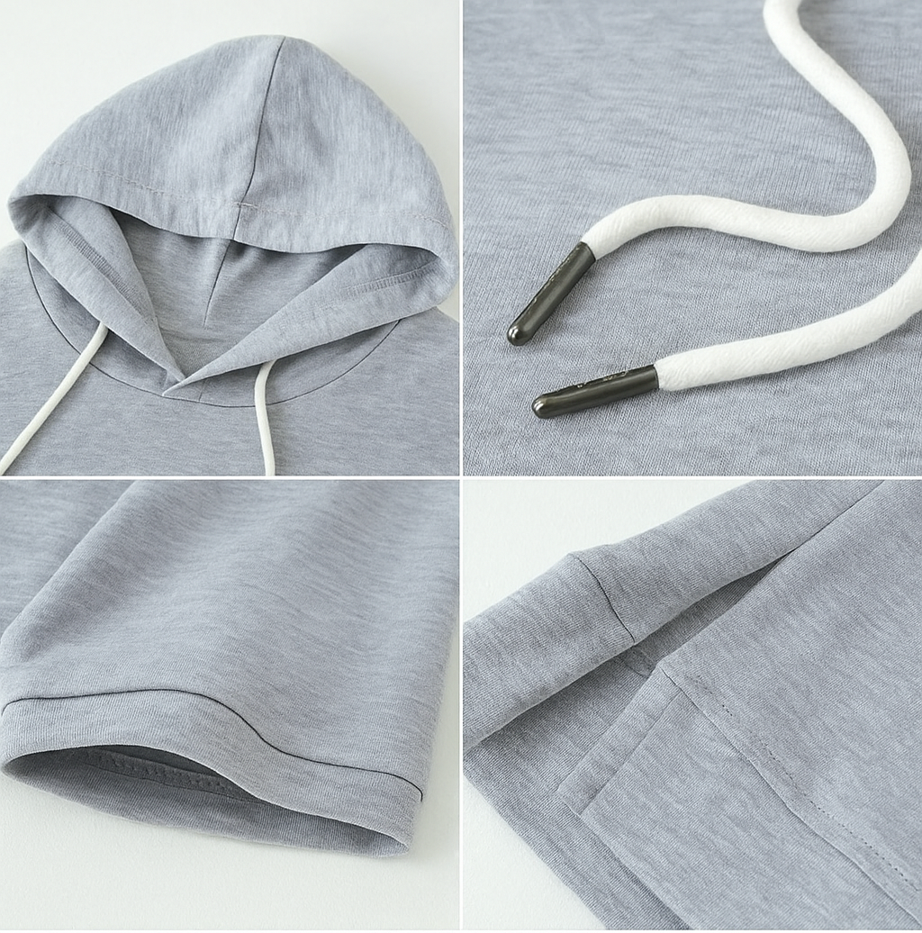 Women's short-sleeve hoodie - Light and casual