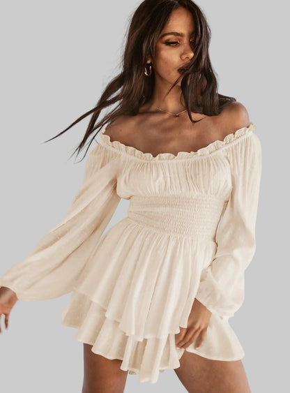 Women's Short Jumpsuit with Bare Shoulders - Chic and Lightweight