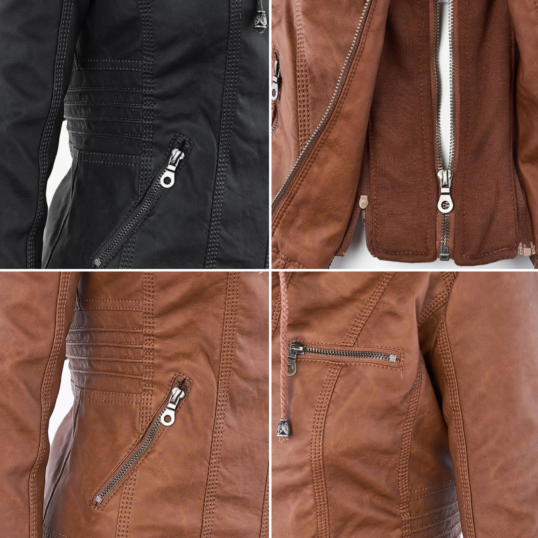Veste Zippée Imperméable pour Femme avec Capuche – Manteau Léger Stylé et Résistant à la Pluie
