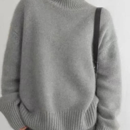 Pull col roulé oversize en cachemire pour femme – Doux, chaud, élégant et décontracté