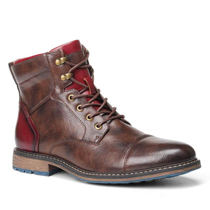 Bottes Oxford en Cuir Homme – Chaussures à Lacets Robustes