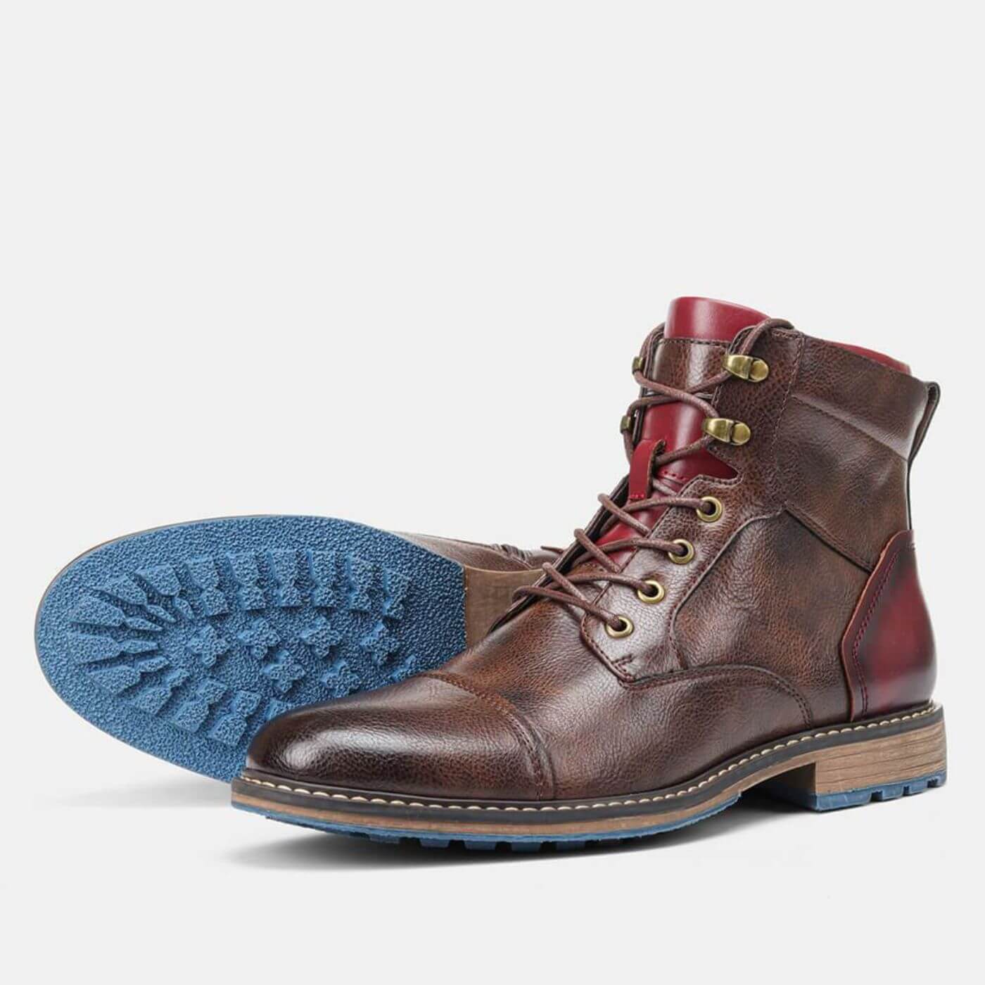 Bottes Oxford en Cuir Homme – Chaussures à Lacets Robustes