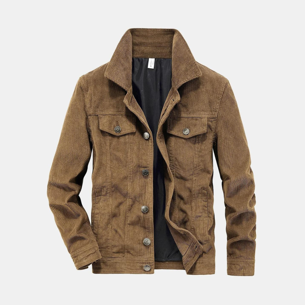 Veste Homme en Velours Côtelé – Style Élégant et Confort Fonctionnel