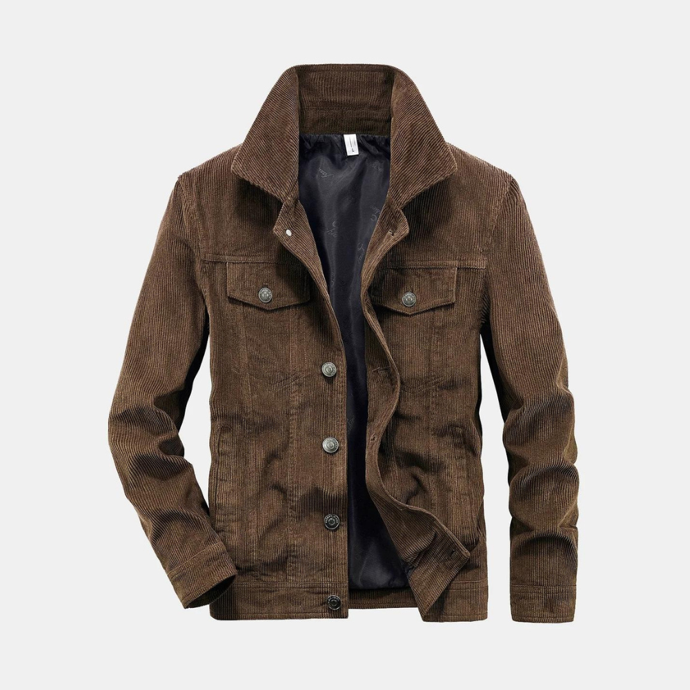 Veste Homme en Velours Côtelé – Style Élégant et Confort Fonctionnel