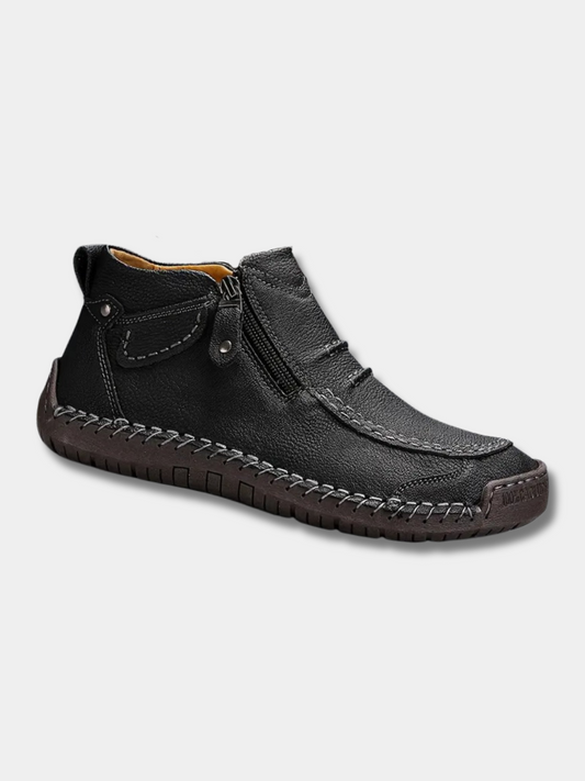 Bottes Homme en Cuir Premium – Design Ergonomique Décontracté à Fermeture Éclair
