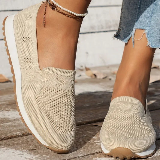 Mocassins Orthopédiques en Maille Durables Femmes – Respirants Légers à Enfiler Confortables Antidérapants Chaussures de Marche Quotidienne
