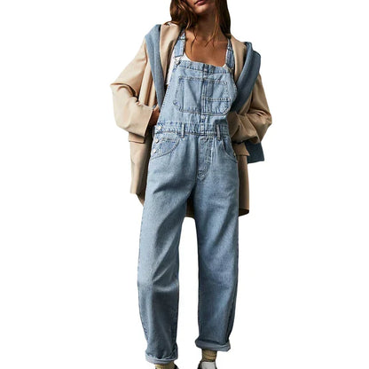 Combinaison en jean pour femme pour un look estival chic et décontracté