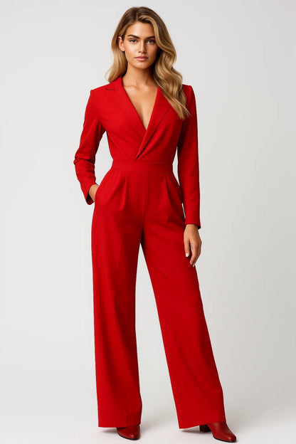 Combinaison Femme Élégante Col V – Style Ajusté d’Hiver