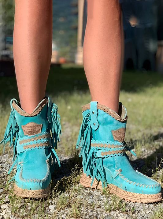 Bottes Élégantes et Durables avec Franges pour Femme – Semelle en Caoutchouc
