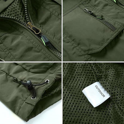 Gilet sans manches de randonnée pour homme avec poches en polaire