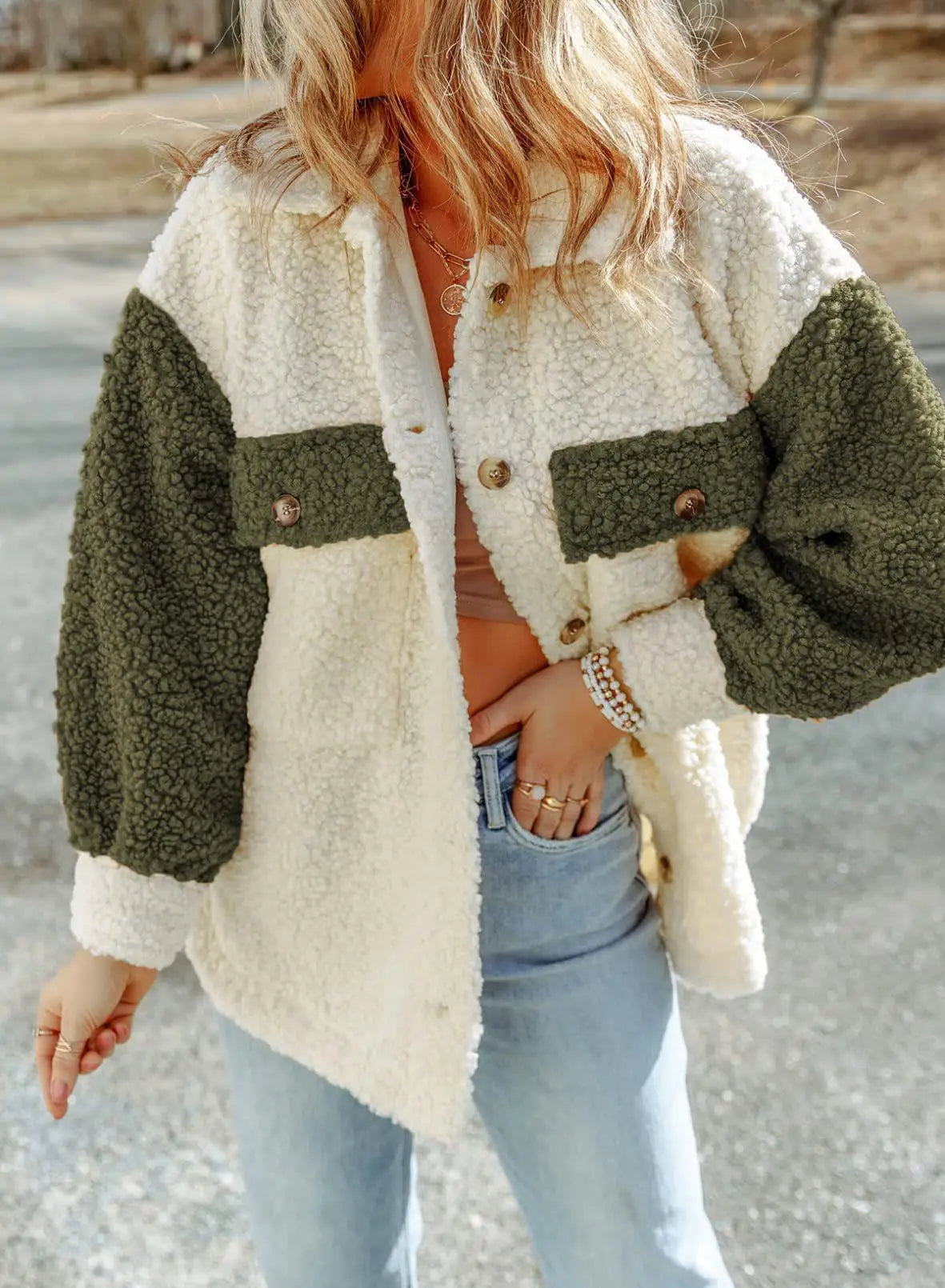 Veste Sherpa Contemporaine pour Femme - Collection Hiver