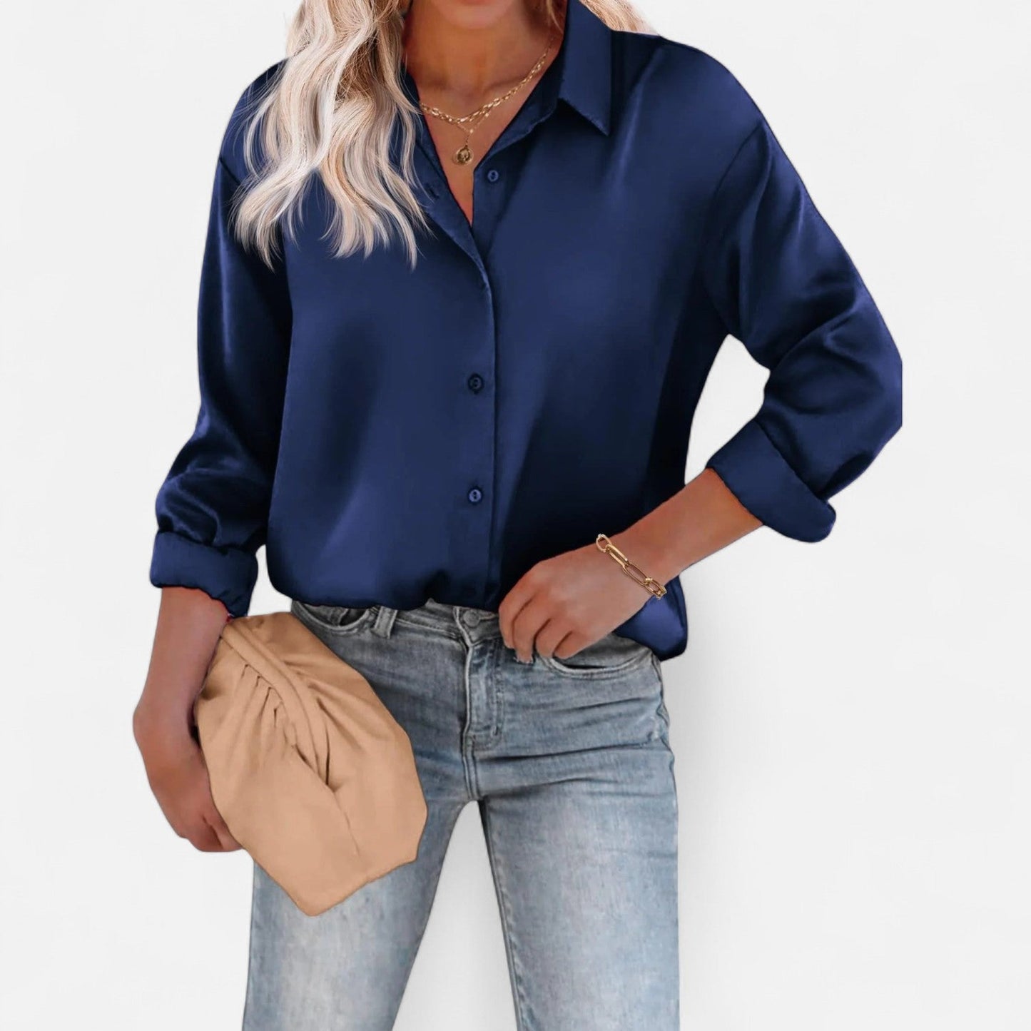 Chemisier classique à col pour femme – Silhouette fluide, style élégant et sophistiqué